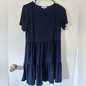 Navy Blue Baby Doll Dress